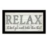 "Relax" By Susie Boyer Print, Black Frame