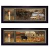 "Bless Our Home Collection" 2-Piece Vignette By Robin-Lee Vieira, Printed Wall Art, Ready To Hang Framed Poster, Black Frame