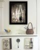 "Moody Gray Wine Glass Still Life" by Bluebird Barn, Print, Black Frame