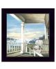 "Waiting on Sunset" by Artisan John Rossini Print, Black Frame
