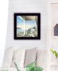 "Waiting on Sunset" by Artisan John Rossini Print, Black Frame