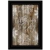 "Tis the season Snowflakes" by Cindy Jacobs Print, Black Frame