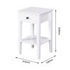 White Floor-standing Storage Table with Drawer