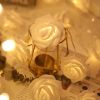 40 LEDs Rose Flower String Lights 10ft Battery Operated